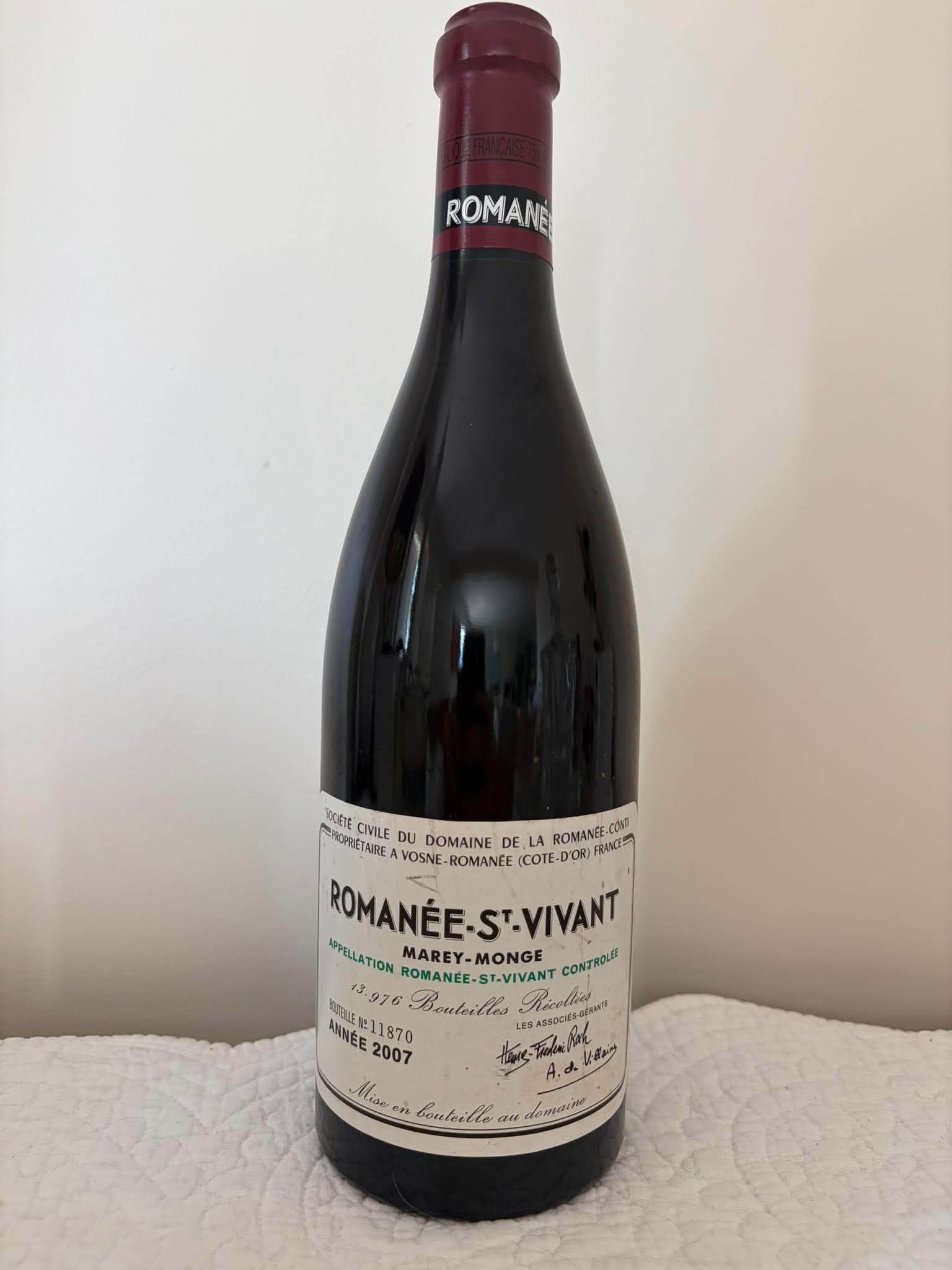 Romanée-Saint-Vivant, Marey-Monge, Domaine de la Romanée Conti, 2007