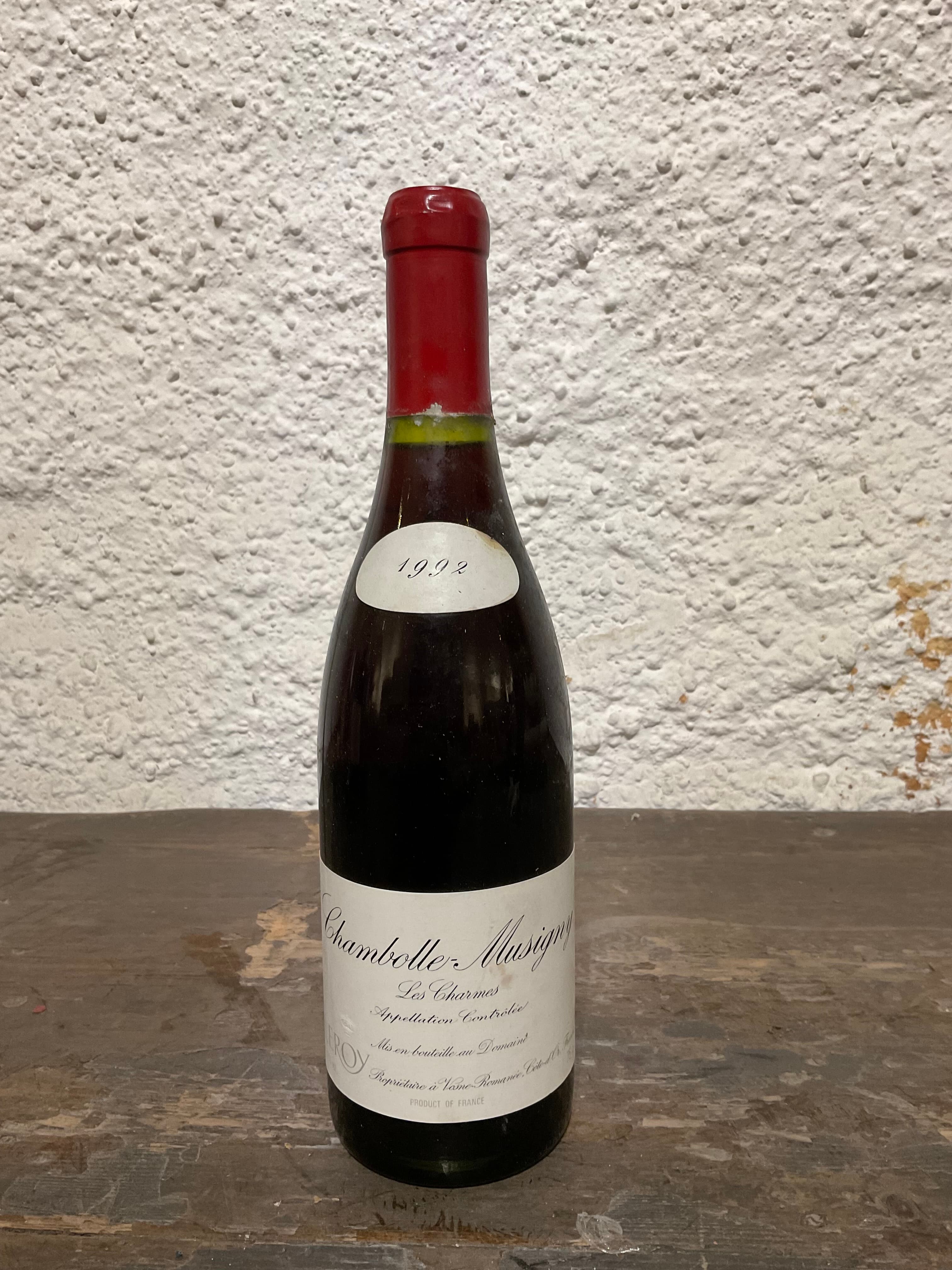 Domaine Leroy, Chambolle-Musigny Premier Cru, Les Charmes, 1992